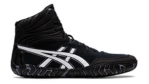 Asics Aggressor 5 Wrestling Shoes - BLACK/WHITE - Picture 1 of 6