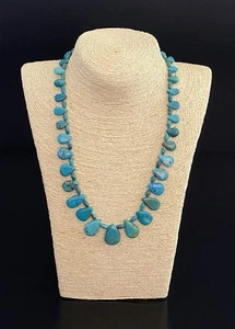Jay King DTR Mine Find Sterling Silver .925 Teardrop Shape Turquoise Necklace - Picture 1 of 6