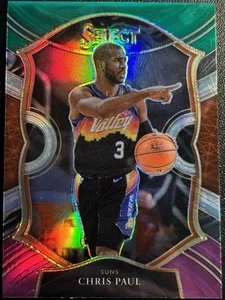 Tarjeta Phoenix 2020-21 Panini Select Prizms verde blanco púrpura Chris Paul #10! A23 - Imagen 1 de 2