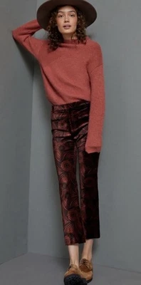 Anthropologie Essential Collections Velvet Kick Flare Pant Plus Size 22 - Image 1 of 4