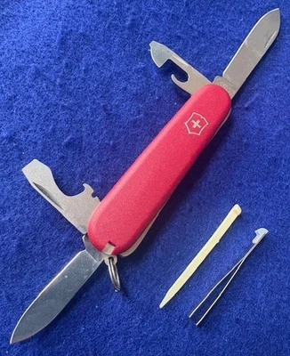Victorinox Officer Suisse Army Pocket Knife, Classic Red, 2 Blade, 6 Tools - Image 1 of 4