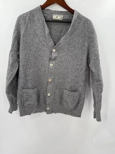 Vintage James Pringle Holm Woolen Mills Inverness Gray wPockets SIZE 40 Cardigan - Picture 1 of 13