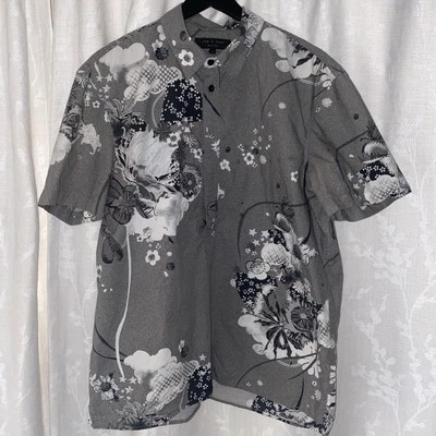 Rag And Bone Made In USA 100% Cotton 1/2 Button Floral Hawaiian Camp Shirt XL - Image 1 of 4