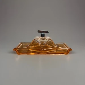 Antique Vanity Set Pink Depression Glass Vanity Perfume Bottle Estate Sale READ - Picture 1 of 17