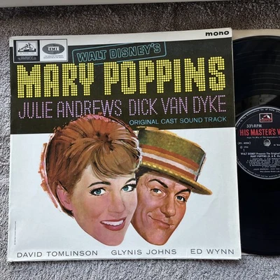 Walt Disney's MARY POPPINS- Original Cast Soundtrack (1964) HMV 12" vinyl ..Vg+ - Image 1 of 4