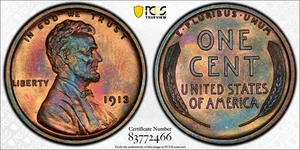 1913 PCGS PR66RB Matte Proof Red and Brown Lincoln Wheat Cent - Picture 1 of 3