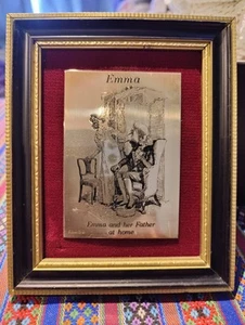 Sterling Silver 1976 Birmingham Mint Plaque Jane Austen EMMA Hallmarked - Picture 1 of 8
