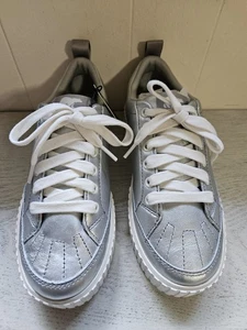 Neu Sorel Damen 6 Ona Ave Low silber metallic Plateau Sneaker Schnürschuhe ohne Karton - Bild 1 von 11
