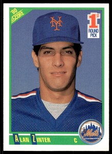 1990 Score Alan Zinter Rookie New York Mets #671