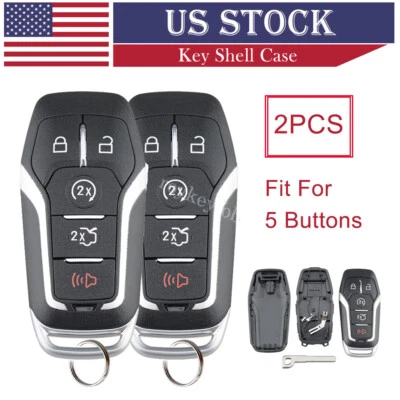 2 para Lincoln MKC MKX MKZ 2014 2015 2016 entrada sin llave mando a distancia carcasa de llave llavero Foto 1 de 4