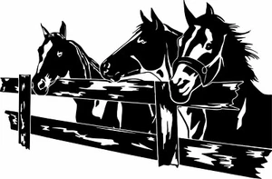 Horse Rodeo Western Fence Pasture Mule Car Truck Window Vinyl Decal Sticker - Picture 1 of 3