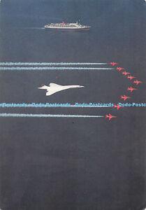 D101514 QE. 2. Concorde. Red Arrows. Postcard