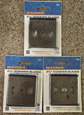 Lâminas de raspador Warner 2 1/2" 4 Edge 712 - Lote de 3 novas - Imagem 1 de 2