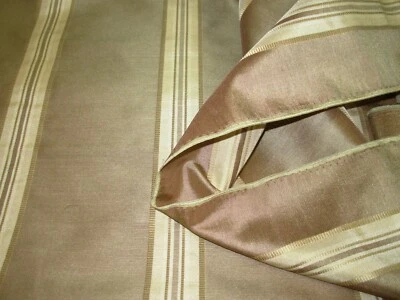 10 YDS FAUX SILK STRIPES SHIRRED~DRAPERY UPHOLSTERY FABRIC FOR LESS - Image 1 of 2