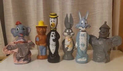 VINTAGE LOT OF 6 DISNEY LOONEY TUNES SOAKY BATH BOTTLES COLGATE PALMOLIVE CO. - Image 1 of 4