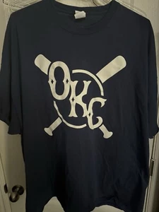 Maglietta blu OKC Dodgers Oklahoma City Minor League Baseball 4XL Newcastle Casino - Foto 1 di 3