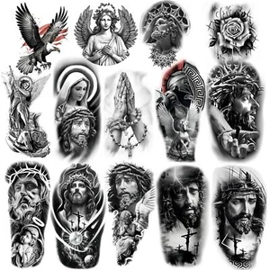 Tatuaggi religiosi temporanei - Disegni Angeli, Gesù e Maria - Foto 1 di 6