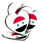 4x Heart MDF Coasters - Syria Flag Map  #9055