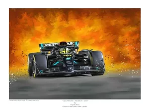 Lewis Hamilton - Mercedes F1 2023 - Auto - Limited Edition (250) Künstler signiert - Bild 1 von 4