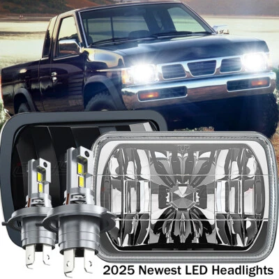 2 juegos de faros LED de 7x6" haz alto/bajo para camioneta Nissan D21 NUEVO Foto 1 de 4