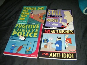 LOT OF 4 DILBERT CARTOON BOOKS Scott Adams Causal Day Gone too Far,Cubicle - Picture 1 of 6