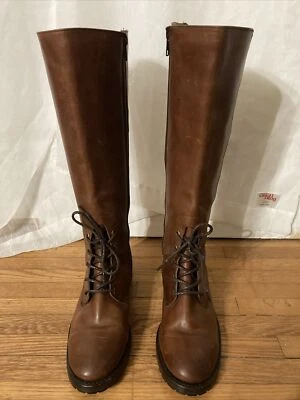 Frye Natalie Knee High Combat Riding Boot Women's Size 7.5 B Brown - Image 1 of 4