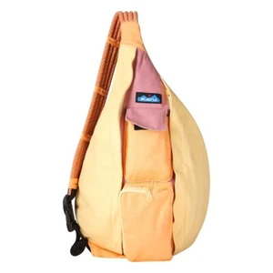 Neu mit Etikett Kavu Seiltasche Canvas Sling Rucksack 20 x 11 süß Sorbet pastellgelb orange - Bild 1 von 8