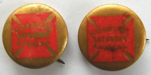 Hospital Saturday Appeal Badge X 2 - c.1940s+ - Picture 1 of 3