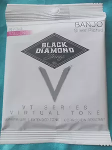 Black Diamond Light Gauge Ball End 5 String Banjo String Set, N734L - Picture 1 of 2