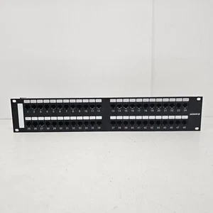 UL Listed Comm. Accesorio Circut Cat5 Jack Panel 48 Puertos 19" Montaje en Rack - Imagen 1 de 10