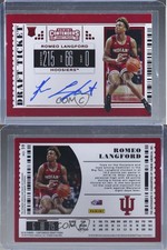 2019 Panini Contenders Draft Picks Ticket Red Foil Romeo Langford Rookie Auto RC