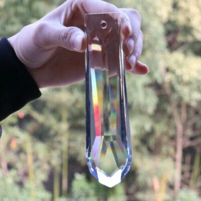 Feng Shui Faceted Arrow Crystal Suncatcher 150MM Large Prism Hanging Chandelier - image 1 of 4