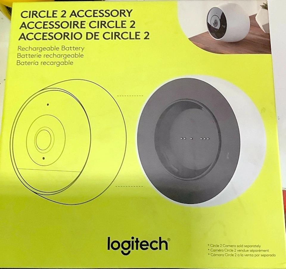 NEW Logitech Circle 2 Rechargeable Battery Accessory for Wire-Free Camera - Image 1 of 4