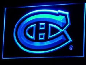 Panneau au néon DEL des Canadiens de Montréal équipe sportive de hockey de la LNH
