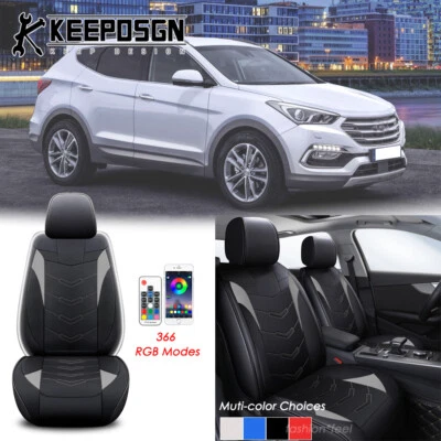 For Hyundai Santa Fe LED SUV Car Seat Covers 2/5 Seater Front Full Set Leather - Изображение 1 из 4