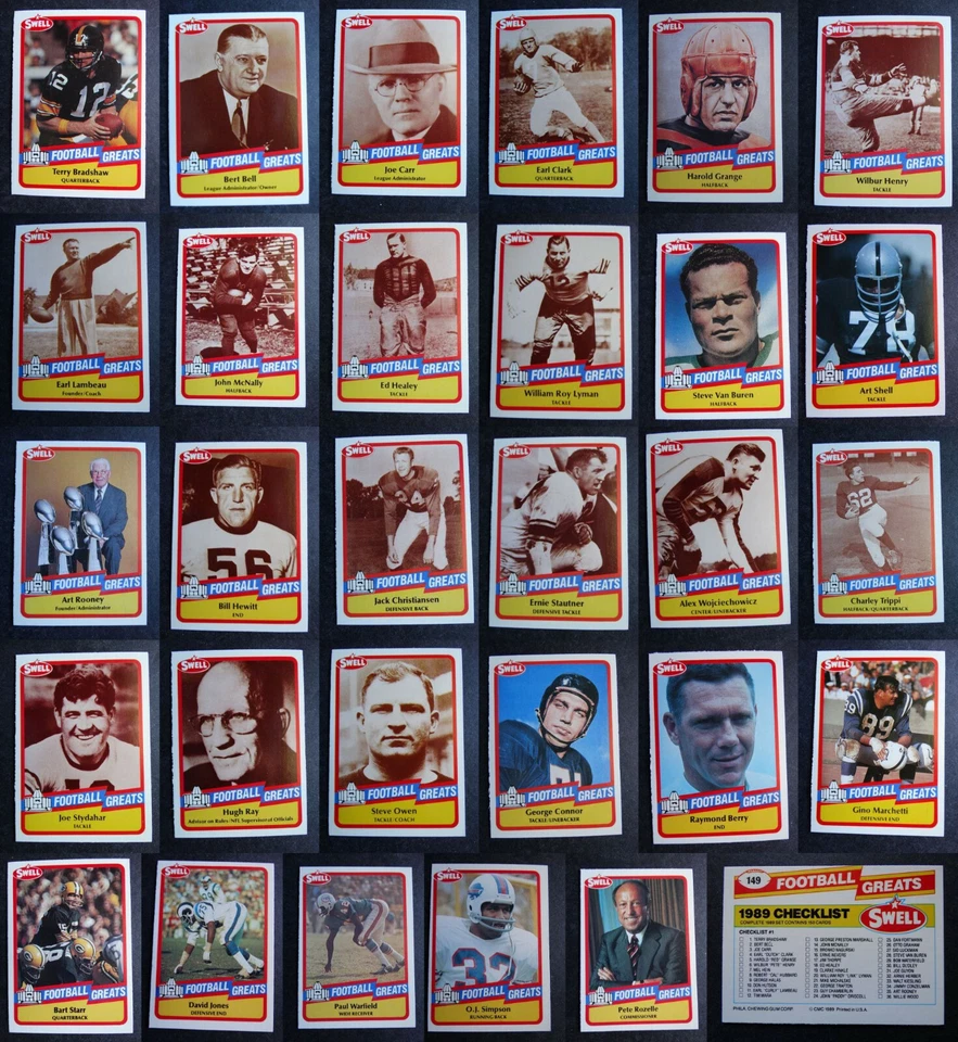1989 Swell Greats Football Cards Complete Your Set You U Pick From List 1-150 - Image 1 of 1