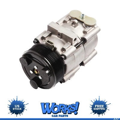A/C Compressor Fits 1998-1999 2000 2001 Ford F-150 99-00 F-250 F-350 Super Duty - Imagem 1 de 4
