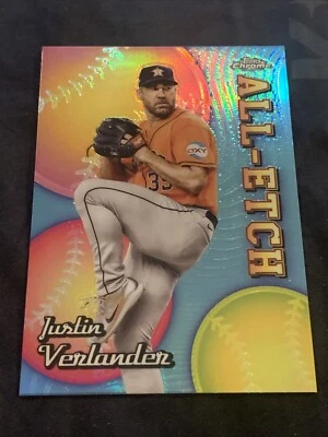 2024 Topps Chrome - Justin Verlander All-Etch Refractor Insert - Houston Astros - Image 1 of 2