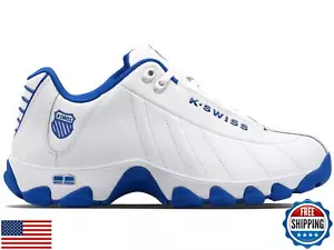 K-Swiss Men's ST329 CMF Sneaker, White/Classic Blue, 8 XW - Picture 1 of 5
