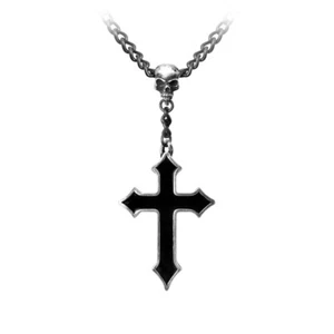 Alchemy Gothic Osbourne's Cross Pendant Necklace Pewter Vampire Occult Witchy - Picture 1 of 3