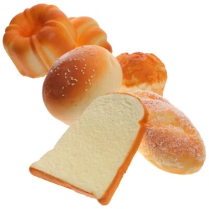 6 Pcs Reusable Multi-use Premium Realistic Cake Bread Toy Prop Party - Zdjęcie 1 z 12