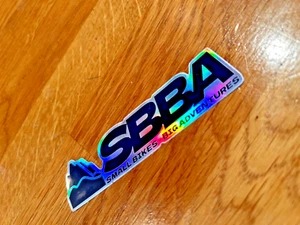 Small Bikes Big Adventures Bike Art Vinyl sticker FREE STICKER INCLUDED - Picture 1 of 2
