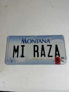 TARGA VANITÀ GRAFICA MONTANA " MI RAZA" MT SPAGNOLA My Race My People - Foto 1 di 1