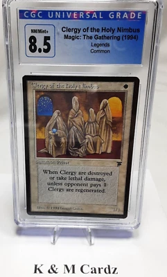 MTG - Legends - Clergy of the Holy Nimbus - Graded - CGC 8.5 - Vintage - Image 1 of 4