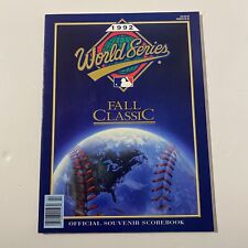 1992 World Series Official Souvenir Fall Classic Scorebook  Blue Jays Vs Braves