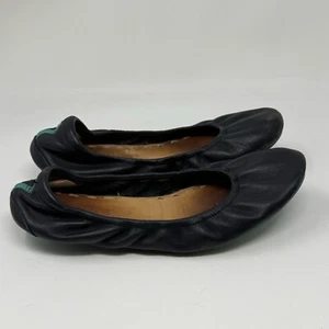 Tieks by Gavrieli Ballet Flats Womens 7 Black Leather Round Toe Slip-On Shoes - Picture 1 of 21
