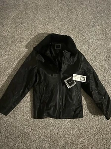 NWT Bare Fox Jacket Womens Black Soft Fur Neck Collared Coat Size Medium. Light - Picture 1 of 4