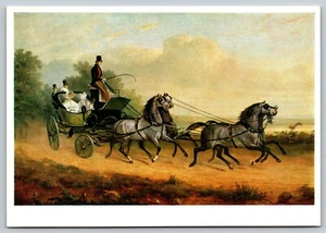 DIE BAROUCHE von Horace Vernet 1936 Gemälde SELTEN UNGEBRAUCHT 1964 Kunst Postkarte A78 - Bild 1 von 2