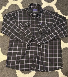 Dixxon Flannel Company DEFCON Powersports Plaid Shirt Purple Black Mens 2X XXL - Picture 1 of 6