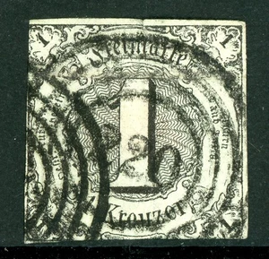 Germany States 1852 Thurn & Taxis Southern Dist 1 Kr Lt Grn Sc #42 VFU O618 - Picture 1 of 6